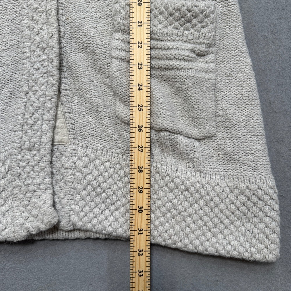 Prana Elsin Sweater Coat Women's Small Gray Textured Knit Button Cardigan Duster - Picture 3 of 8